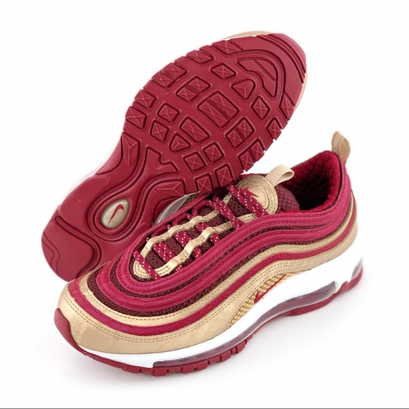 NEW Nike Air Max 97 QS GS Noble Red - Picture 3 of 8